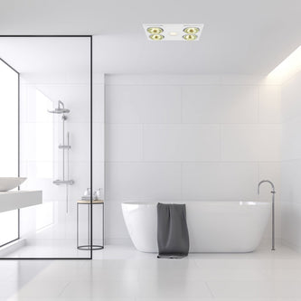 Eglo bathroom heat and light unit in a ceiling
