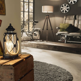 Eglo table lamp in a living room