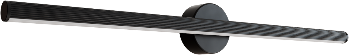 Aeris 800mm Fluted LED Wall Light 28W Tri Colour Non Dimmable Black IP20