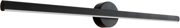 Aeris 800mm Fluted LED Wall Light 28W Tri Colour Non Dimmable Black IP20