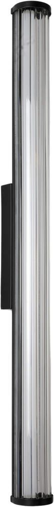 Junco Ribbed Glass 920mm LED Wall Light 22W TRI Colour Non-dimmable Black IP65