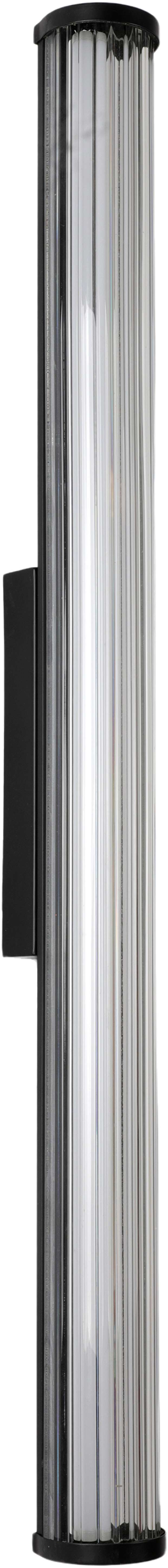 Junco Ribbed Glass 920mm LED Wall Light 22W TRI Colour Non-dimmable Black IP65