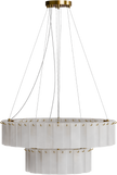 Mirage 800mm+450mm Round Alabaster Kit - 28 Head E14 Brass frame with Alabaster Decor 3M Drop IP20