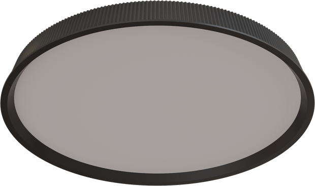 Kinglet 630mm Ribbed LED 75W CTC/Oyster Tri Colour Dimmable Black IP20