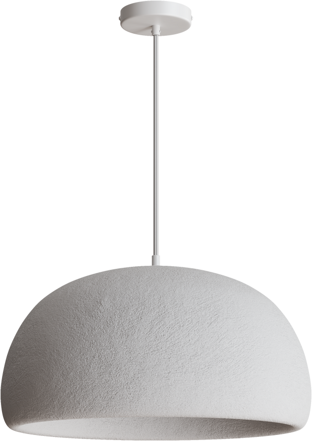Passerine Dome Polymer Resin E27 Pendant Ø500mm White 3M Drop IP20