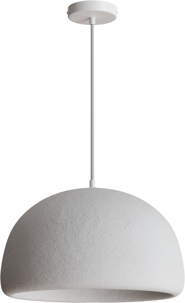 Passerine Dome Polymer Resin E27 Pendant Ø430mm White 3M Drop IP20