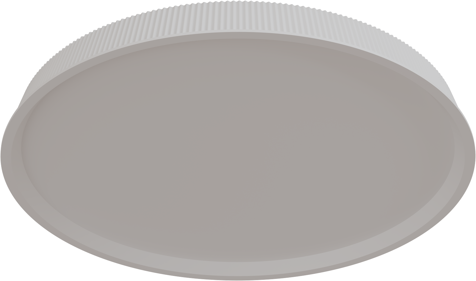Kinglet 630mm Ribbed LED 75W CTC/Oyster Tri Colour Dimmable White IP20