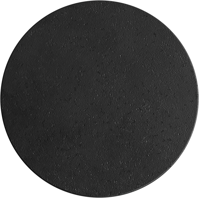 Orville Black Natural Travertine Round 200mm LED Wall Light 6W Tri Colour Non Dimmable - IP20