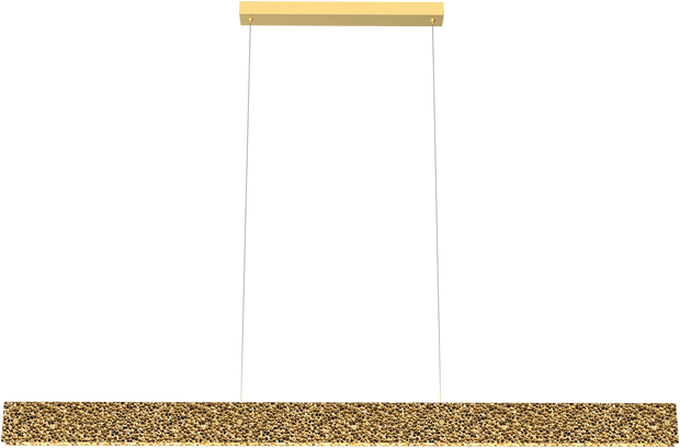 Couas 1500mm Linear LED Pendant Textured Aluminium 30W TRI Colour Non-dimmable Gold IP20