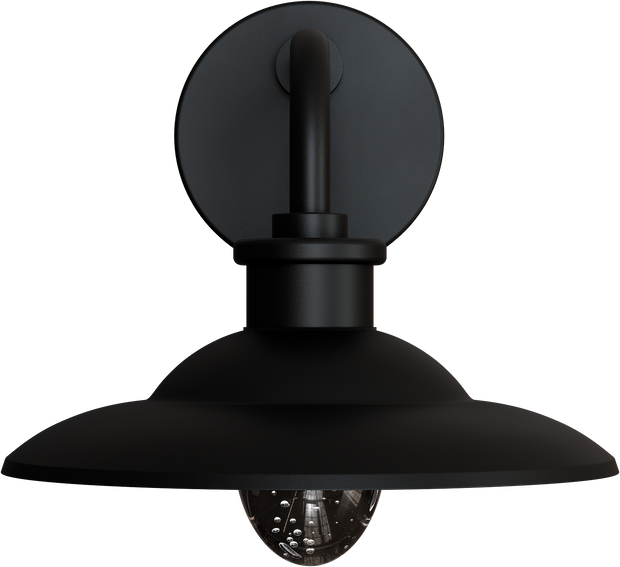 Cuscus Bubble Glass 240mm Exterior Wall Light 5W LED Tri Colour Non Dimmable Black IP65