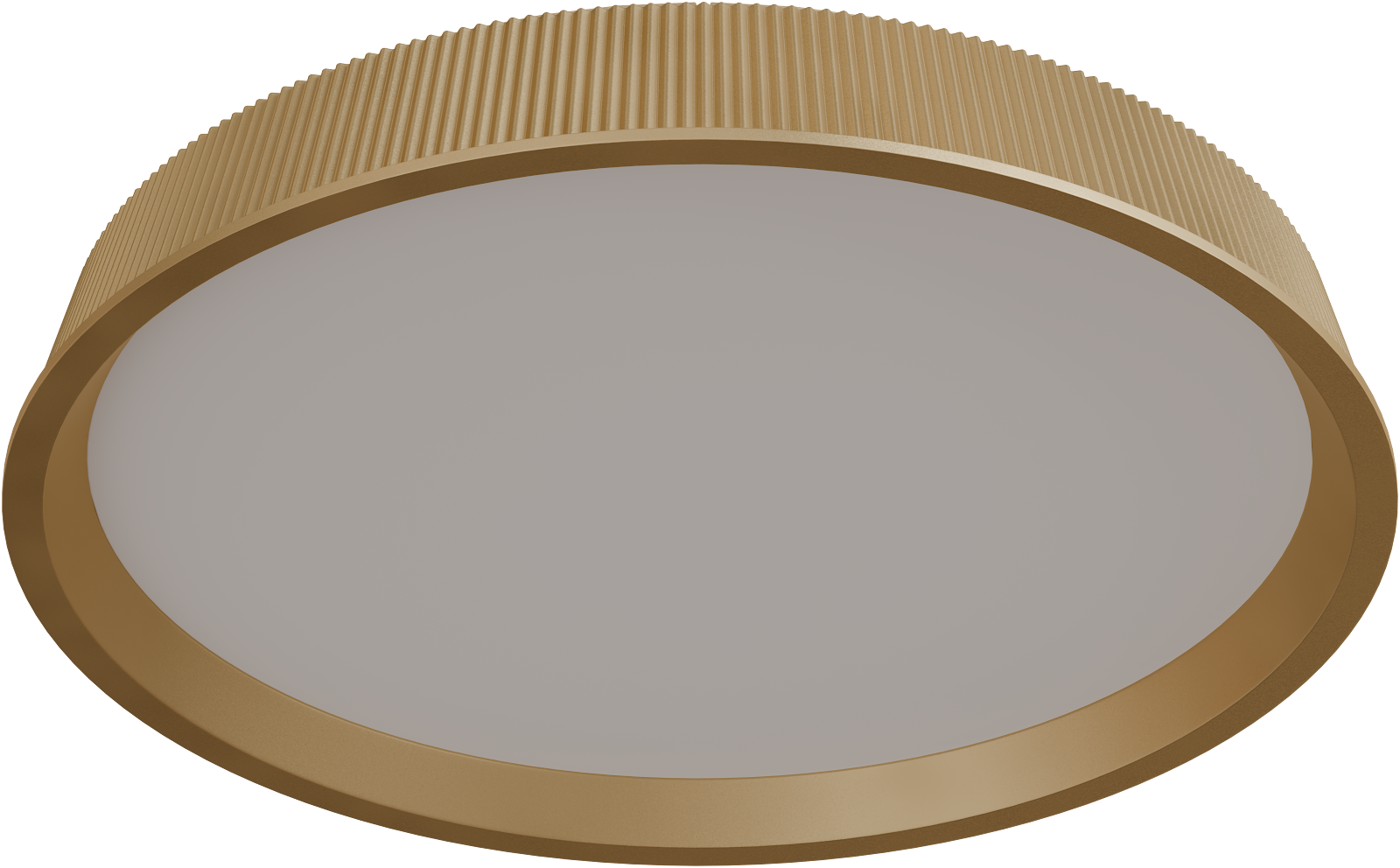 Kinglet 450mm Ribbed LED 36W CTC/Oyster Tri Colour Dimmable Gold IP20