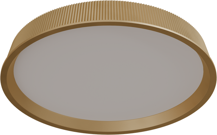 Kinglet 450mm Ribbed LED 36W CTC/Oyster Tri Colour Dimmable Gold IP20