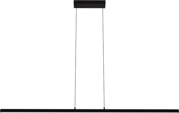 Aeris 1500mm Fluted Linear LED Pendant Black Cord 52W Tri Colour Non Dimmable Black 2M Drop IP20