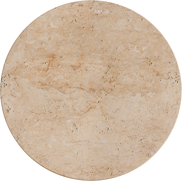 Orville Natural Travertine Round 250mm LED Wall Light 6W Tri Colour Non Dimmable - IP20