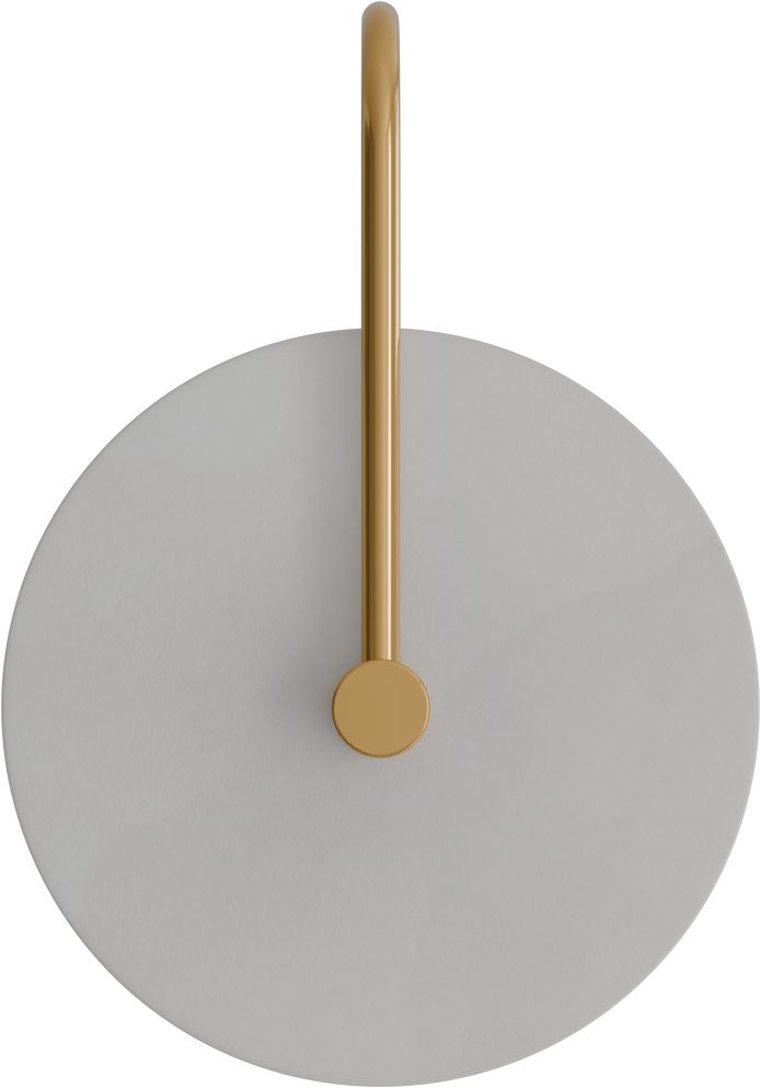 Bower R3 Small Round Alabaster (200mm) Backlit LED Wall Light 5W non Dimmable Ip20