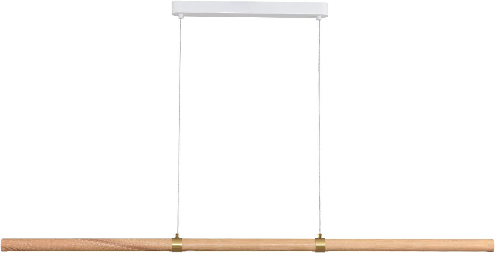 Aquila 1500mm Linear LED Pendant Natural Timber 24W TRI Colour Non-dimmable Ash / White 2M Drop IP20