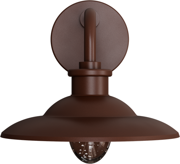 Cuscus Bubble Glass 240mm Exterior Wall Light 5W LED Tri Colour Non Dimmable Rust IP65