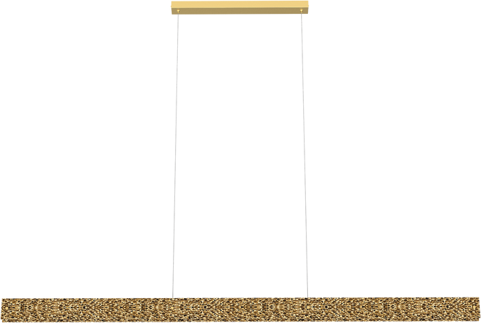 Couas 2000mm Linear LED Pendant Textured Aluminium 40W TRI Colour Non-dimmable Gold IP20