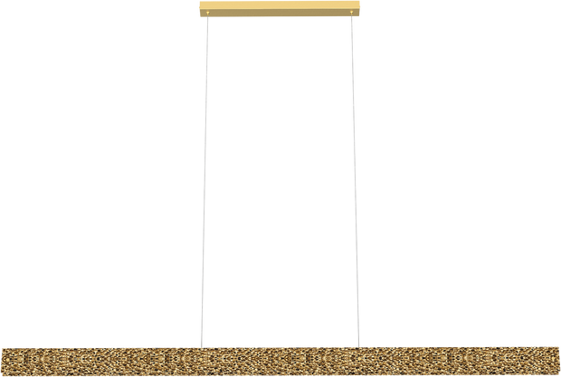 Couas 2000mm Linear LED Pendant Textured Aluminium 40W TRI Colour Non-dimmable Gold IP20