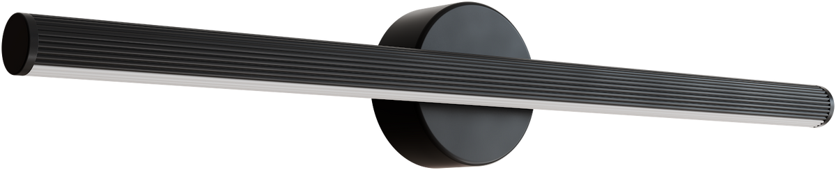 Aeris 600mm Fluted LED Wall Light 21W Tri Colour Non Dimmable Black IP20