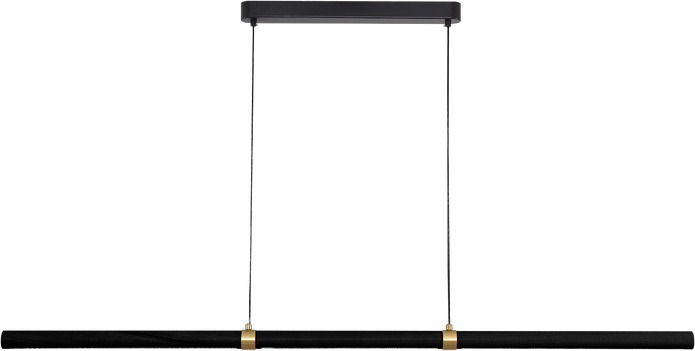 Aquila 1500mm Linear LED Pendant Natural Timber 24W TRI Colour Non-dimmable Black Ash / Black 2M Drop IP20