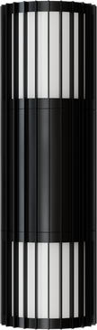 Bright 10W LED Tri Colour Ribbed Up Down Exterior Wall light Non Dimmable Black IP65