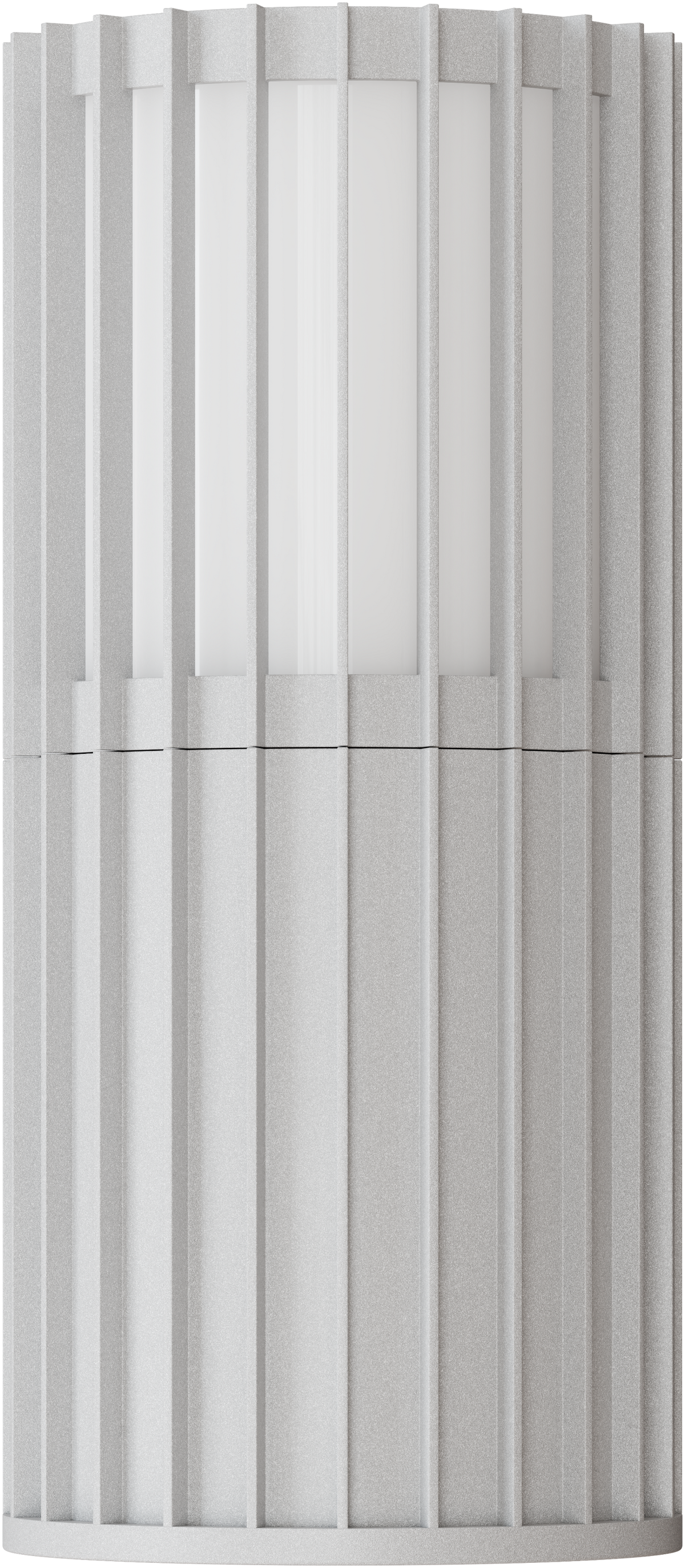 Bright 5W LED Tri Colour Ribbed Up Exterior Wall light Non Dimmable White IP65