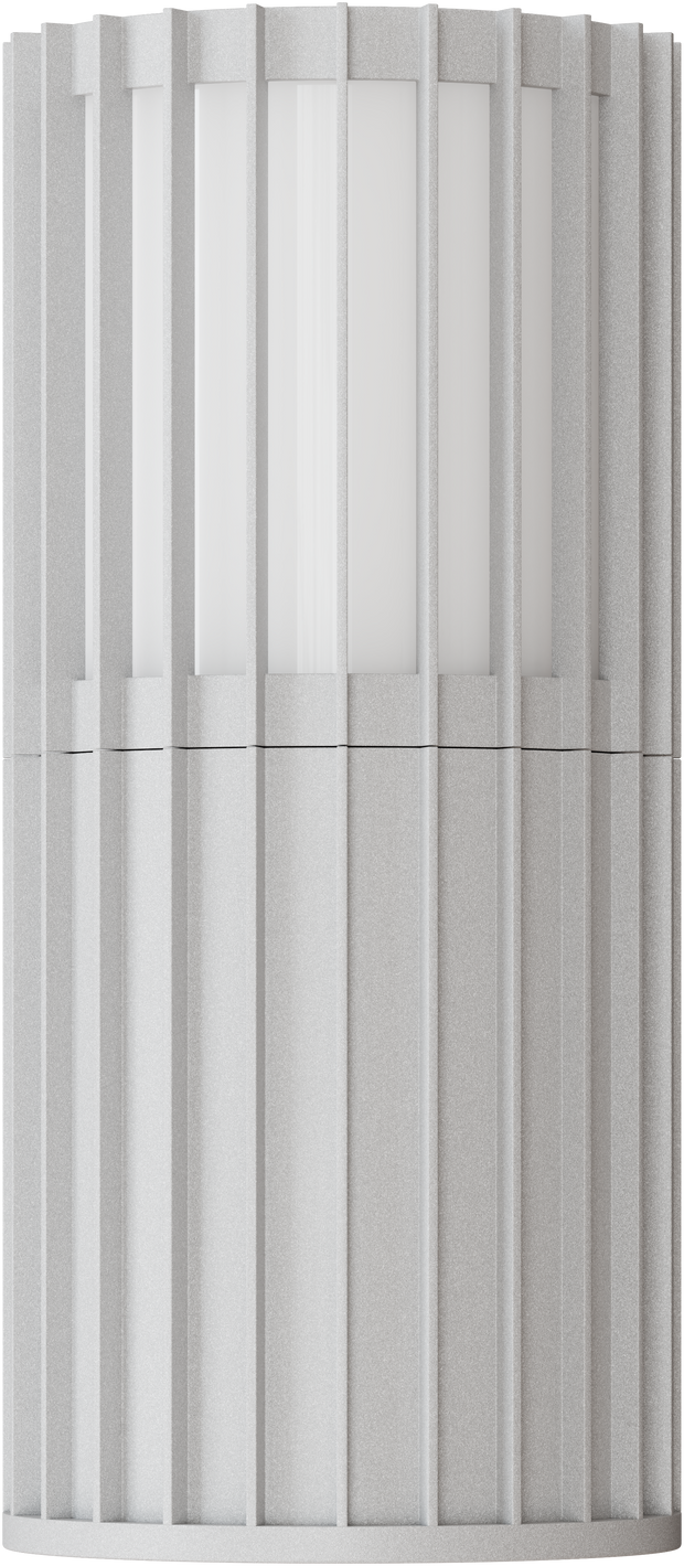 Bright 5W LED Tri Colour Ribbed Up Exterior Wall light Non Dimmable White IP65