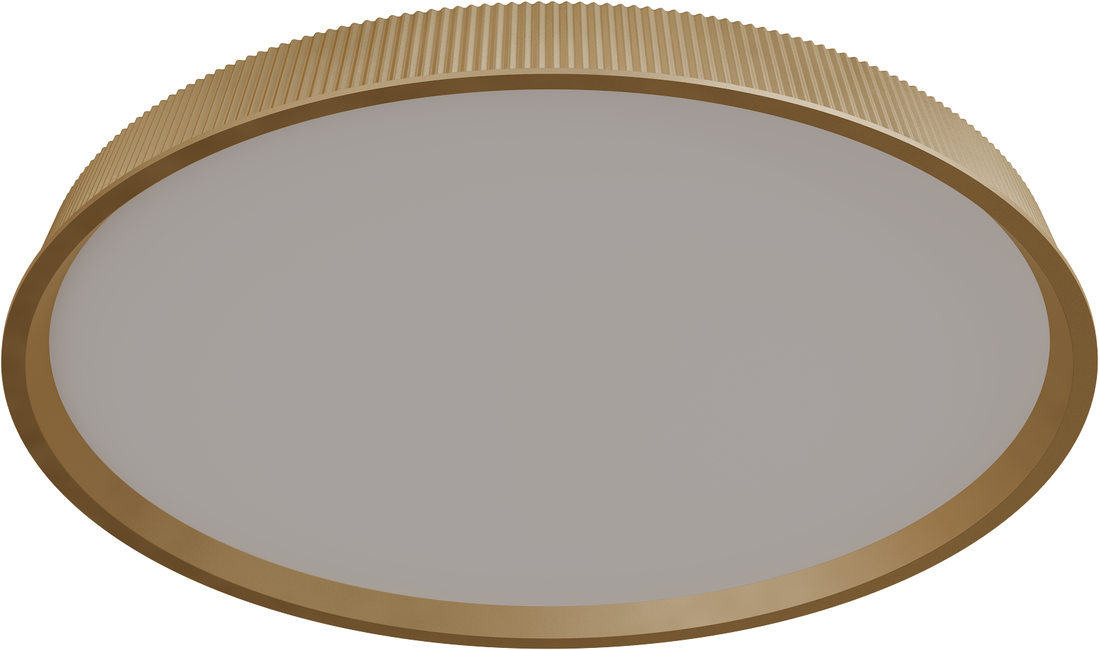 Kinglet 630mm Ribbed LED 75W CTC/Oyster Tri Colour Dimmable Gold IP20
