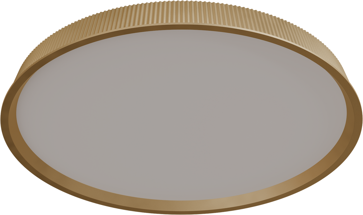 Kinglet 630mm Ribbed LED 75W CTC/Oyster Tri Colour Dimmable Gold IP20