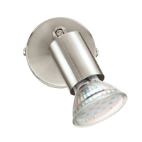 Thumbnail for Buzz 1 Light GU10 Satin Nickel Adjustable Spotlight