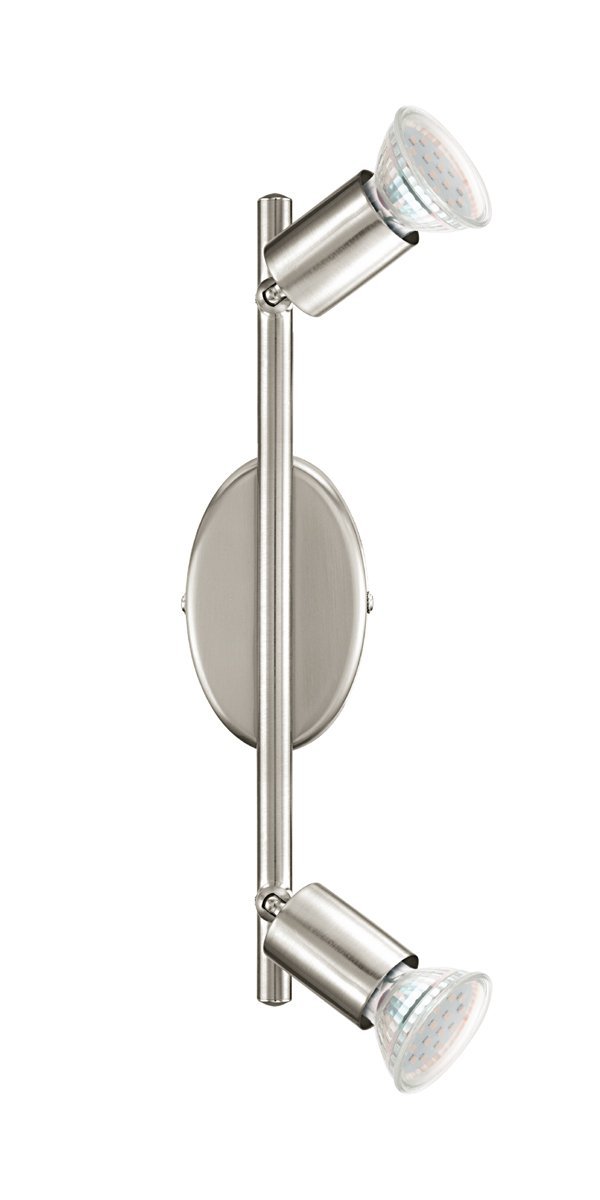 Buzz 2 Light GU10 Satin Nickel Adjustable Spotlight