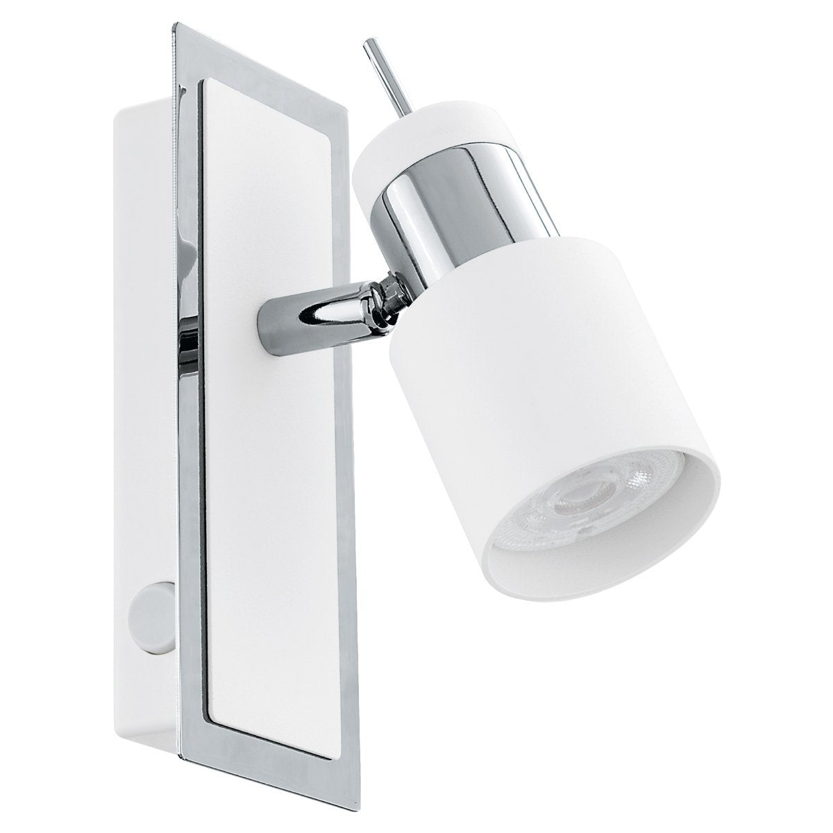 Davida 1 Light White & Chrome Adjustable GU10 LED Spotlight