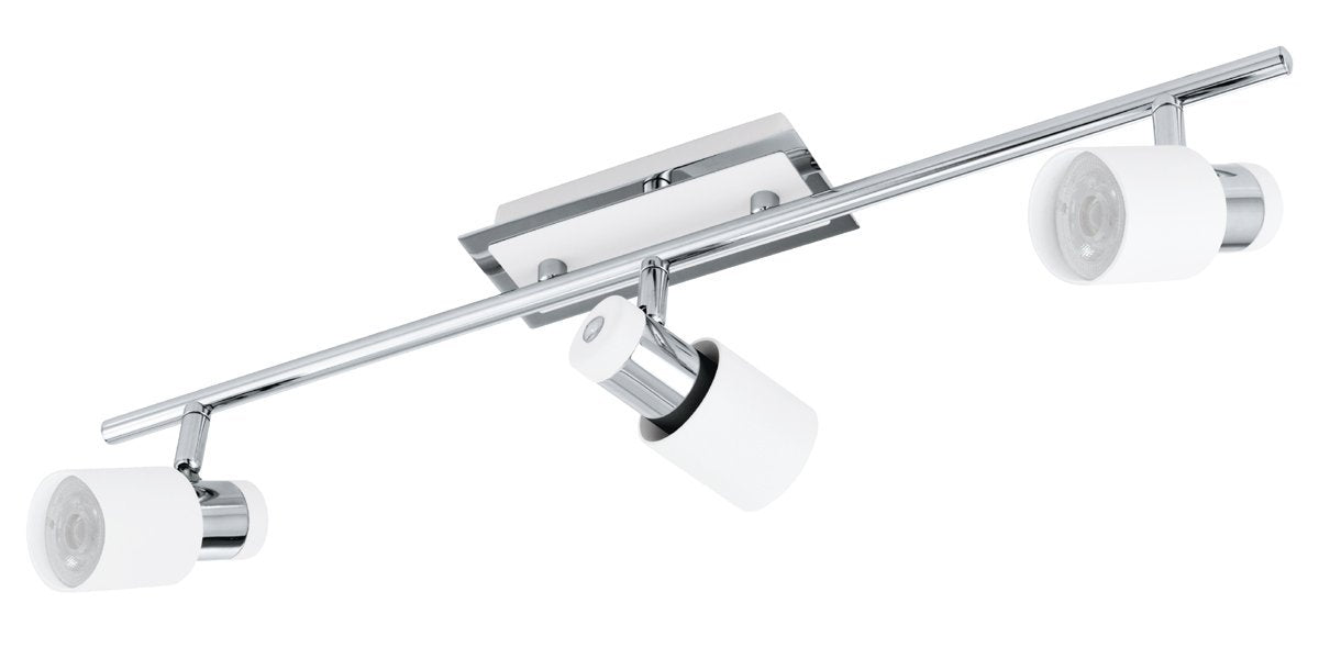 Davida 3 Light White & Chrome Adjustable GU10 LED Spotlight