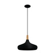 Sabinar Large Pendant Light in Black & Wood