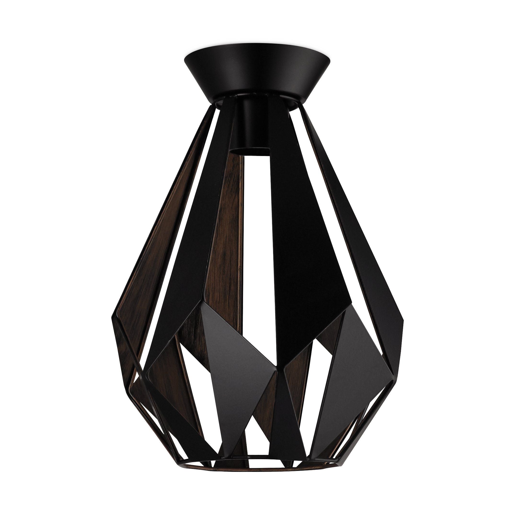 Carlton Black & Copper 1 Light Diy Batten Fix