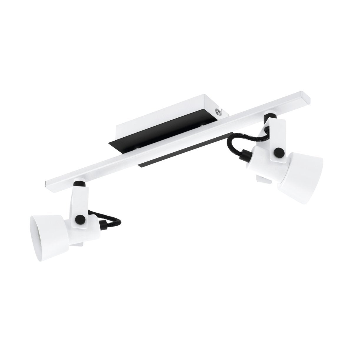 Trillo 2 Light GU10 LED Spotlight in White & Black