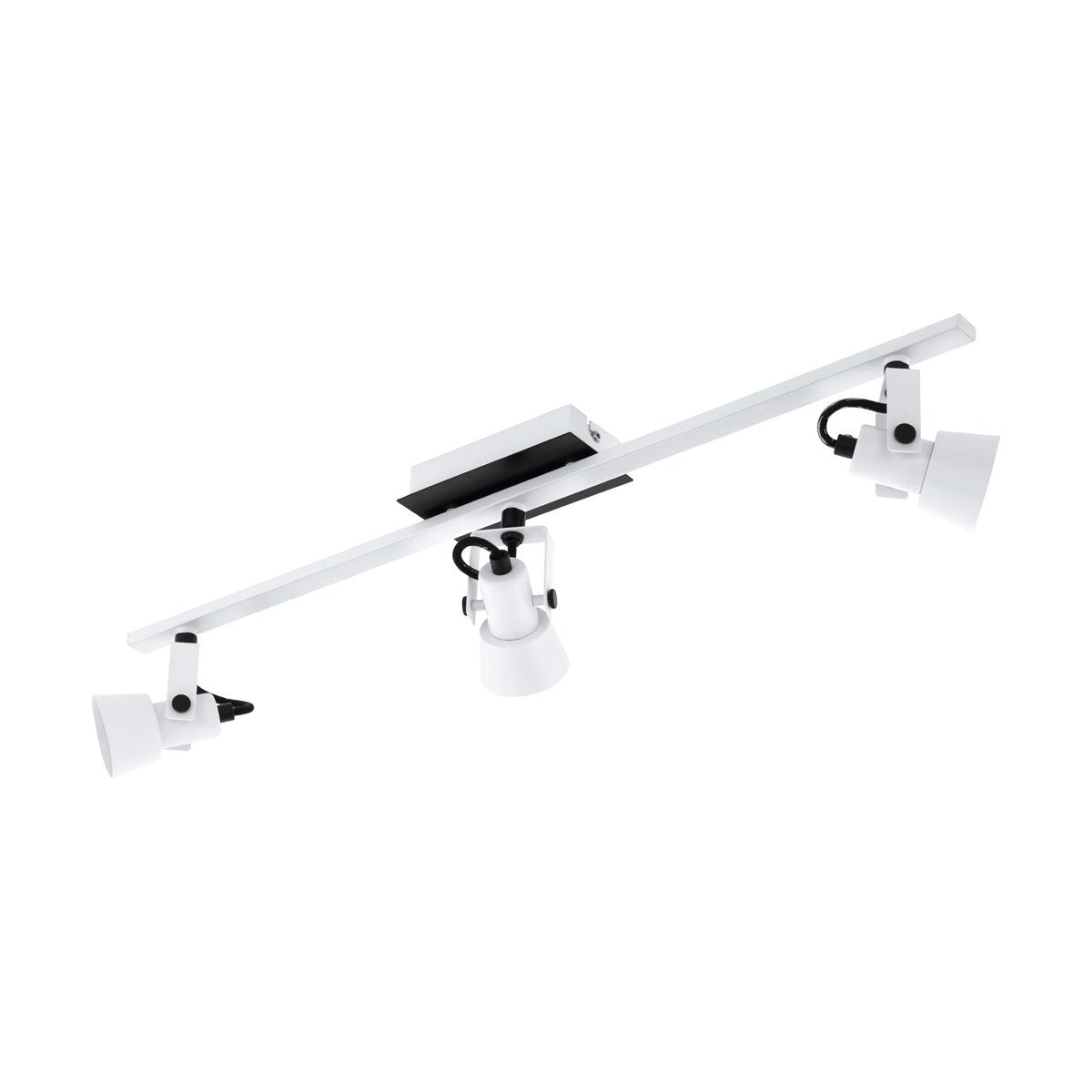 Trillo 3 Light GU10 LED Spotlight in White & Black