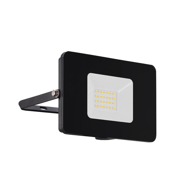 Faedo IP65 20W LED Black Flood Light with Plug in Cool White