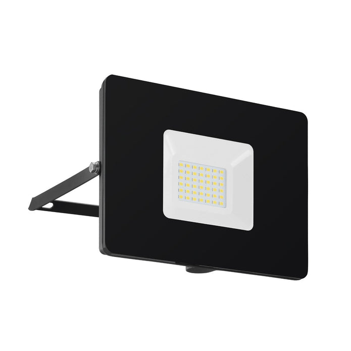 Faedo IP65 30W LED Black Flood Light with Plug in Cool White