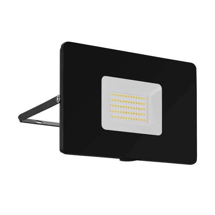 Faedo IP65 50W LED Black Flood Light with Plug in Cool White
