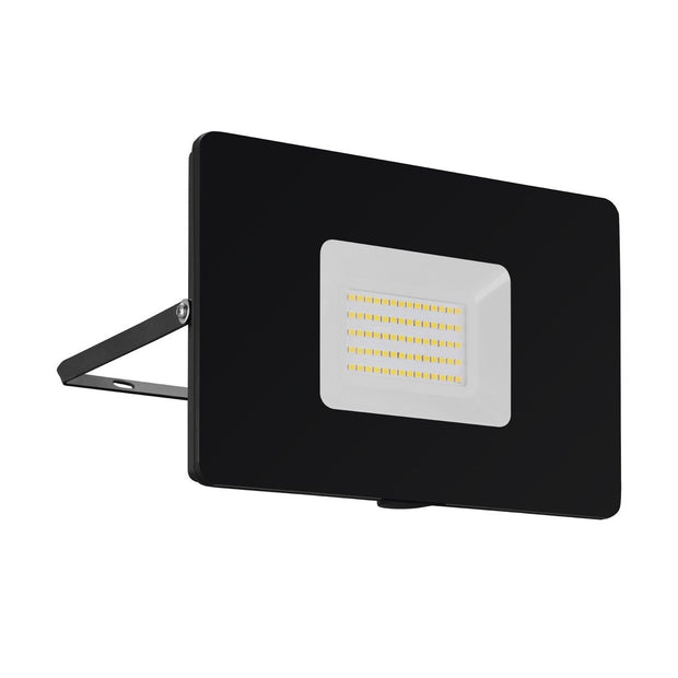Faedo IP65 50W LED Black Flood Light with Plug in Cool White