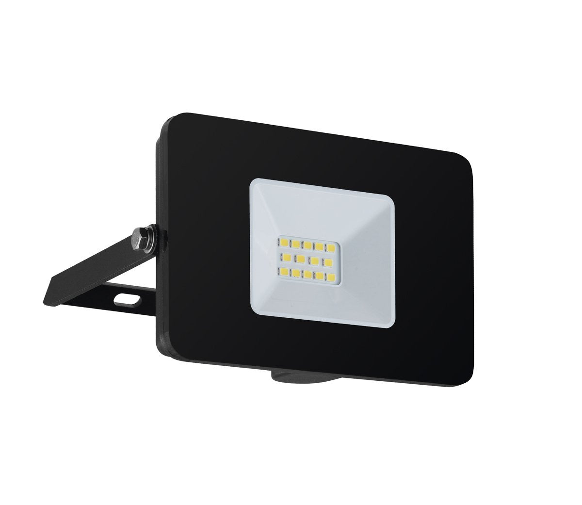 Faedo IP65 10W LED Black Flood Light with Plug in Cool White