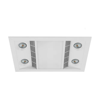 Matt White Inferno 3-in-1 Bathroom Exhaust Fan, Heater, and LED Light