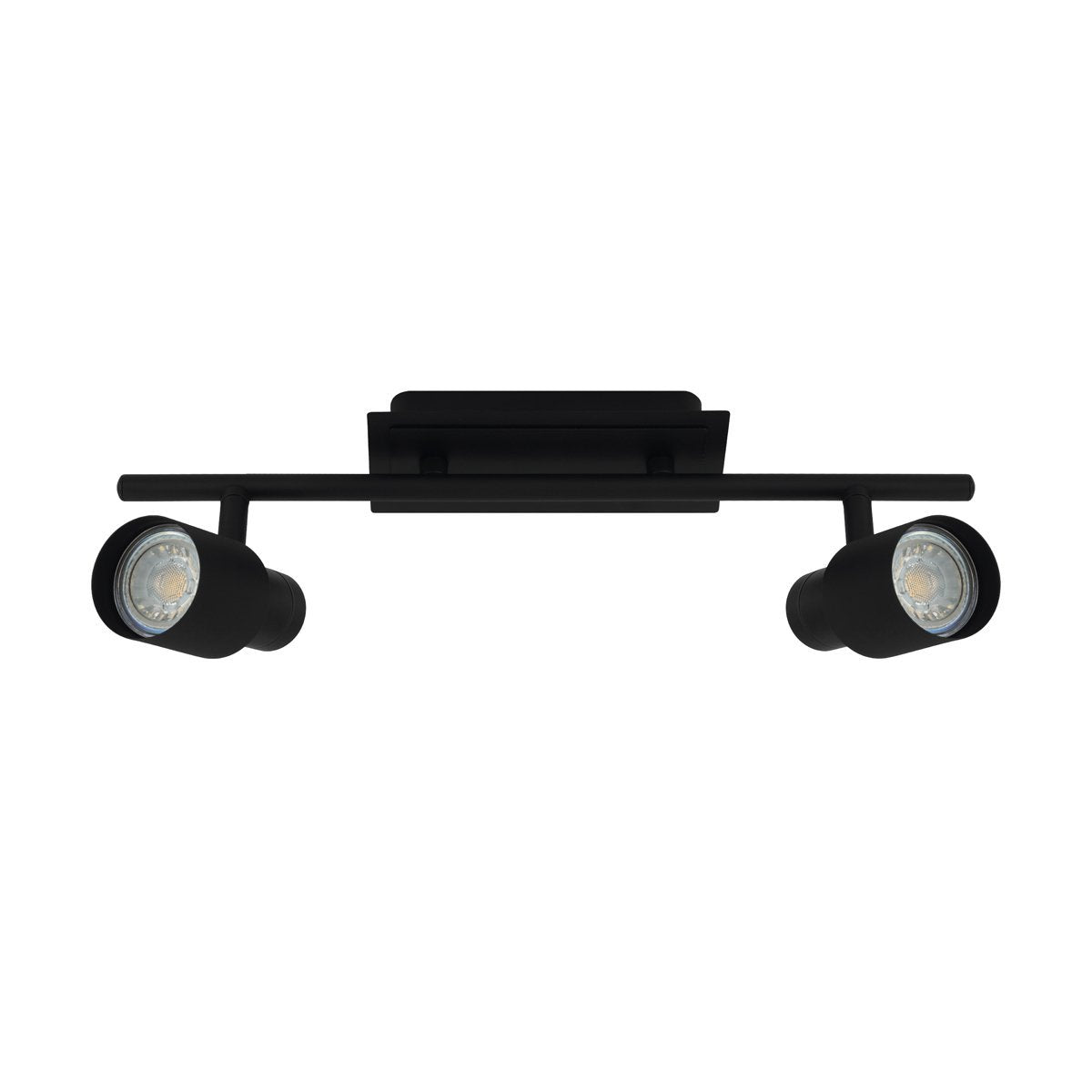 Davida 2 Light Matt Black Adjustable GU10 LED Spotlight