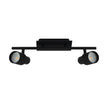 Davida 2 Light Matt Black Adjustable GU10 LED Spotlight
