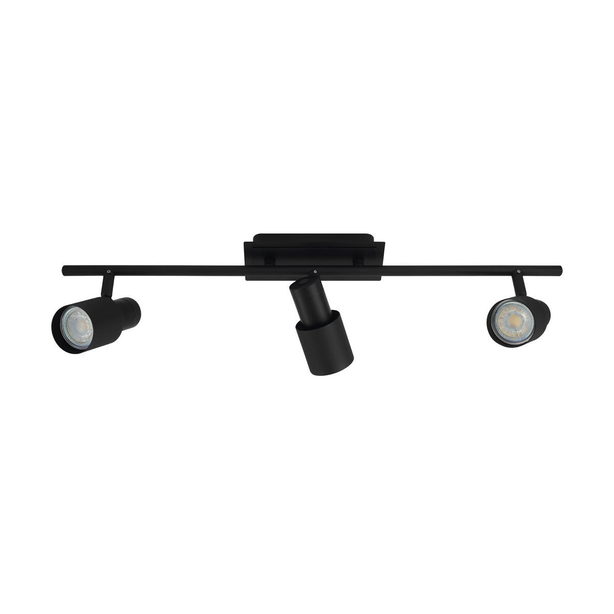 Davida 3 Light Matt Black Adjustable GU10 LED Spotlight