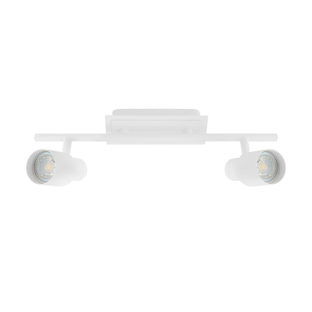 Davida 2 Light Matt White Adjustable GU10 LED Spotlight