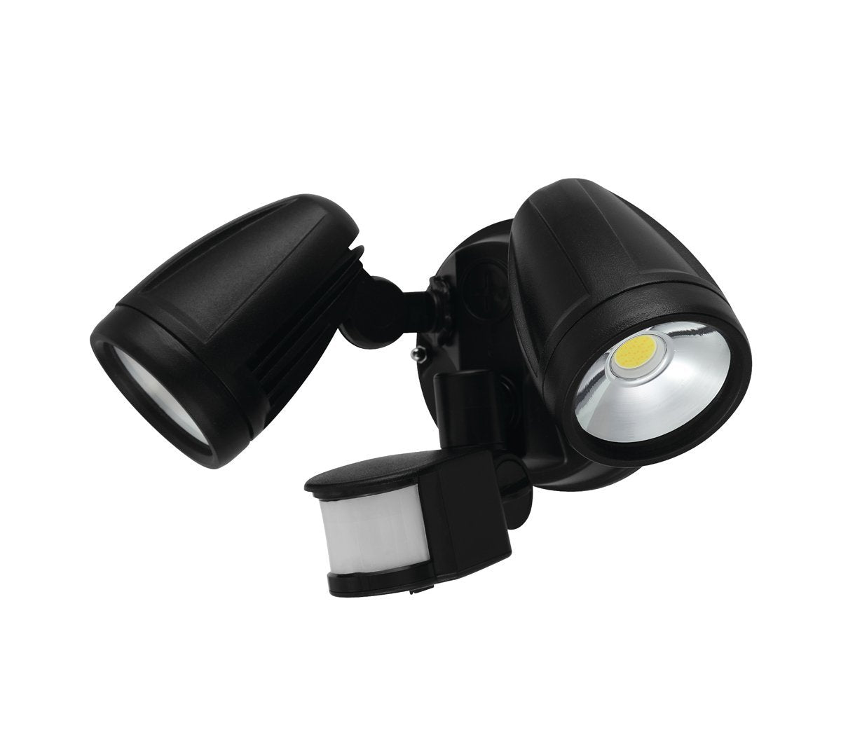 Chopper 30W Tri Colour LED Double Adjustable IP54 Black Exterior Spot Light with Sensor