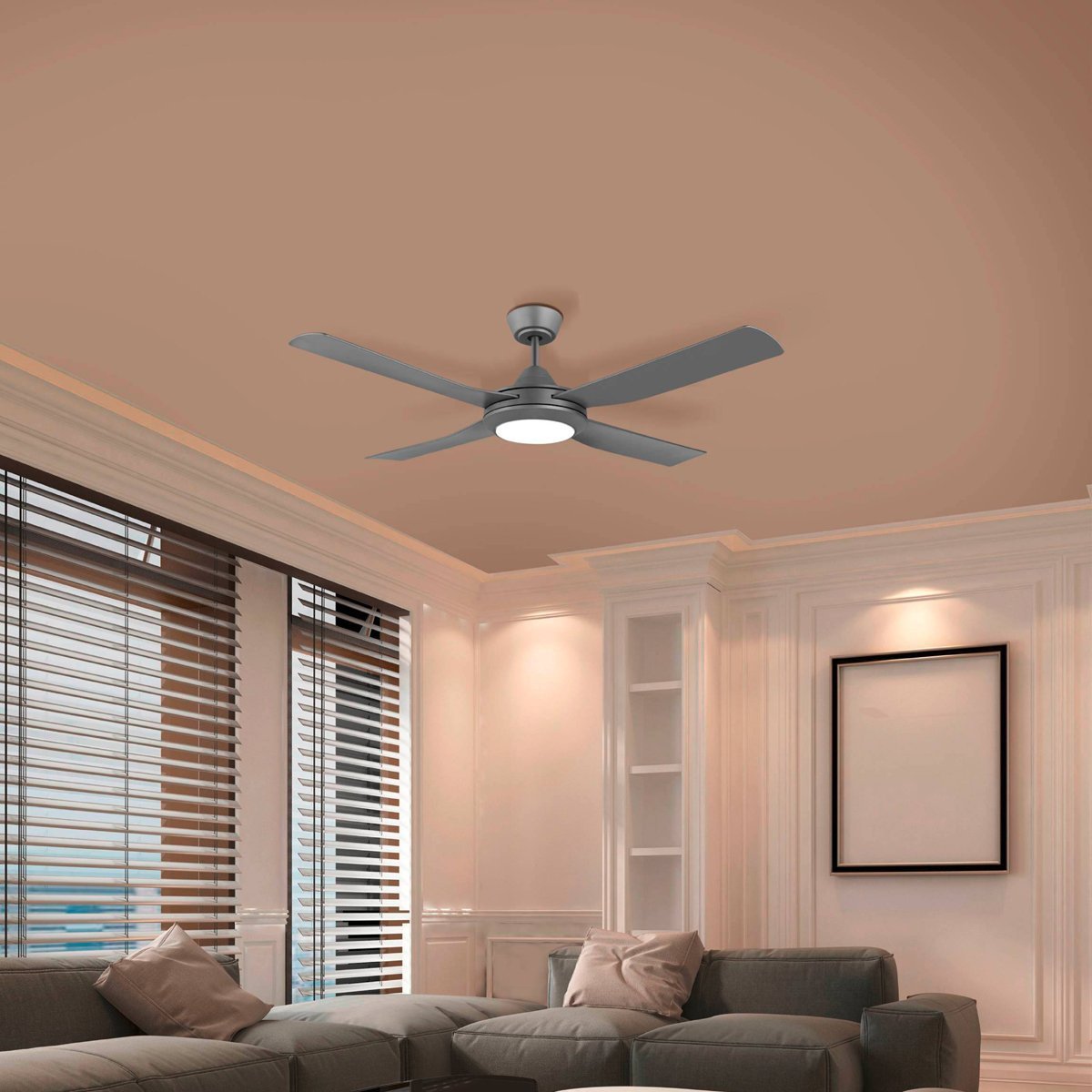 Titanium Eglo Bondi 52" (1320mm) ABS Indoor/Outdoor Ceiling Fan with 20W CCT LED Light